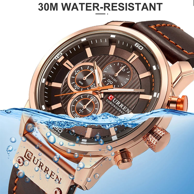Luxury Chronograph Quartz Watch Men Sports