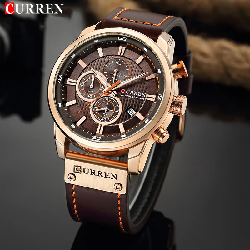 Luxury Chronograph Quartz Watch Men Sports