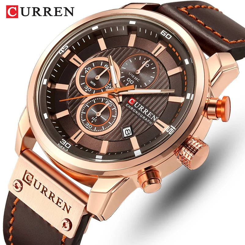 Luxury Chronograph Quartz Watch Men Sports