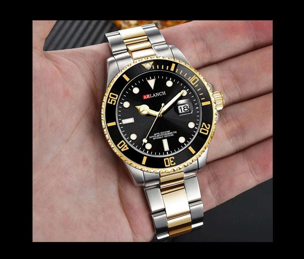 ARLANCH Quartz Steel Watch Luminous
