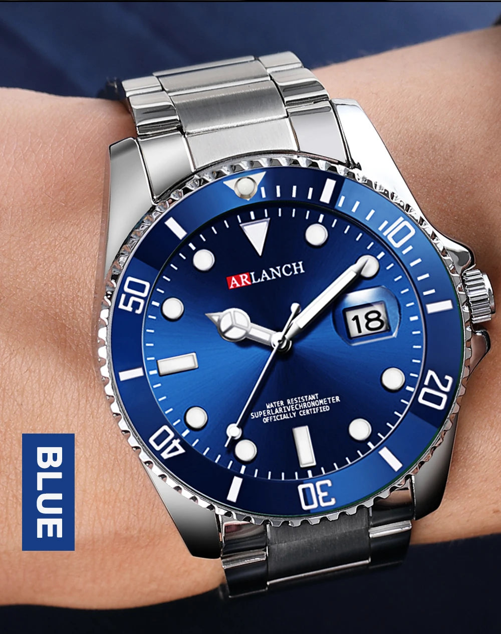 ARLANCH Quartz Steel Watch Luminous