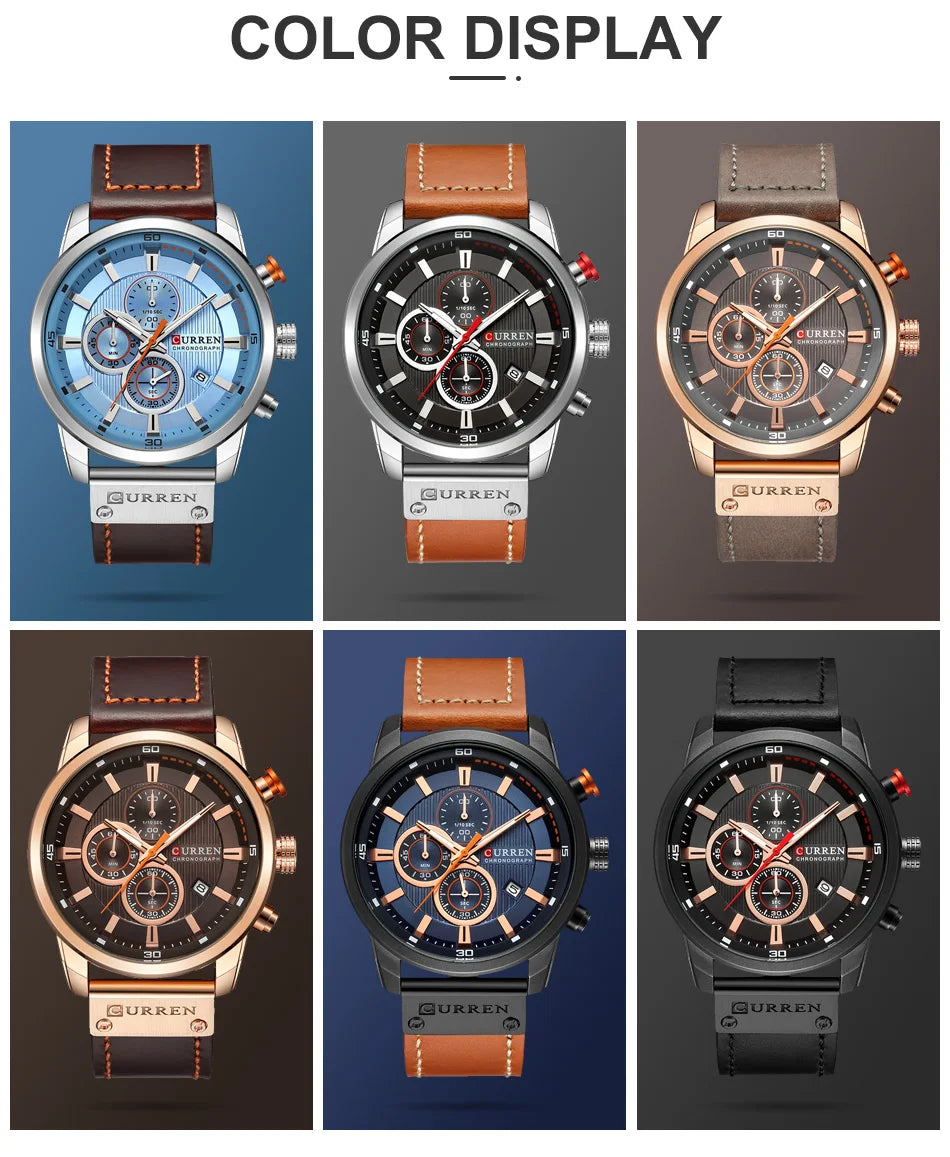Luxury Chronograph Quartz Watch Men Sports