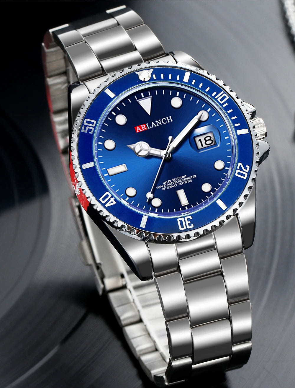 ARLANCH Quartz Steel Watch Luminous