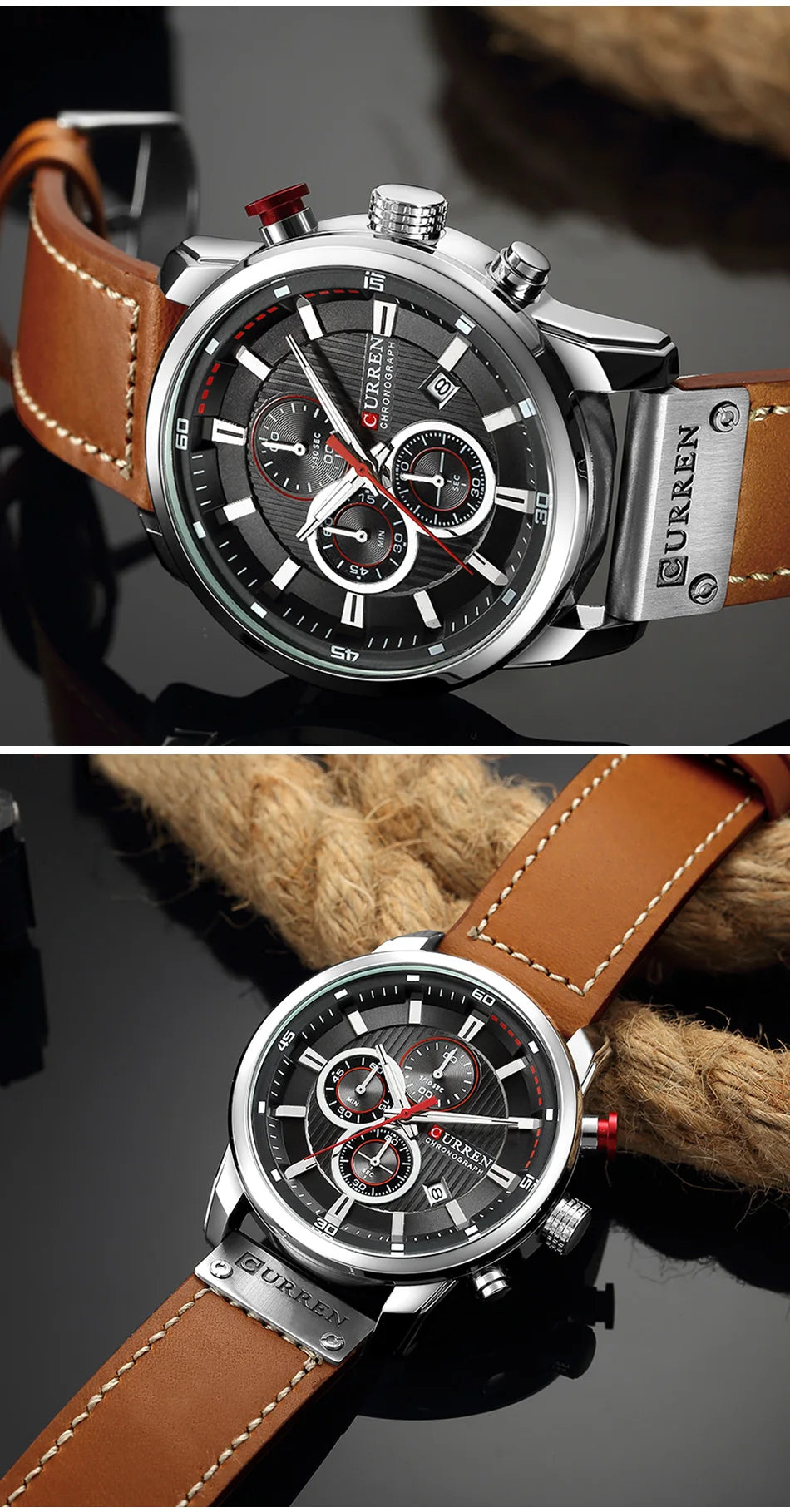 Luxury Chronograph Quartz Watch Men Sports