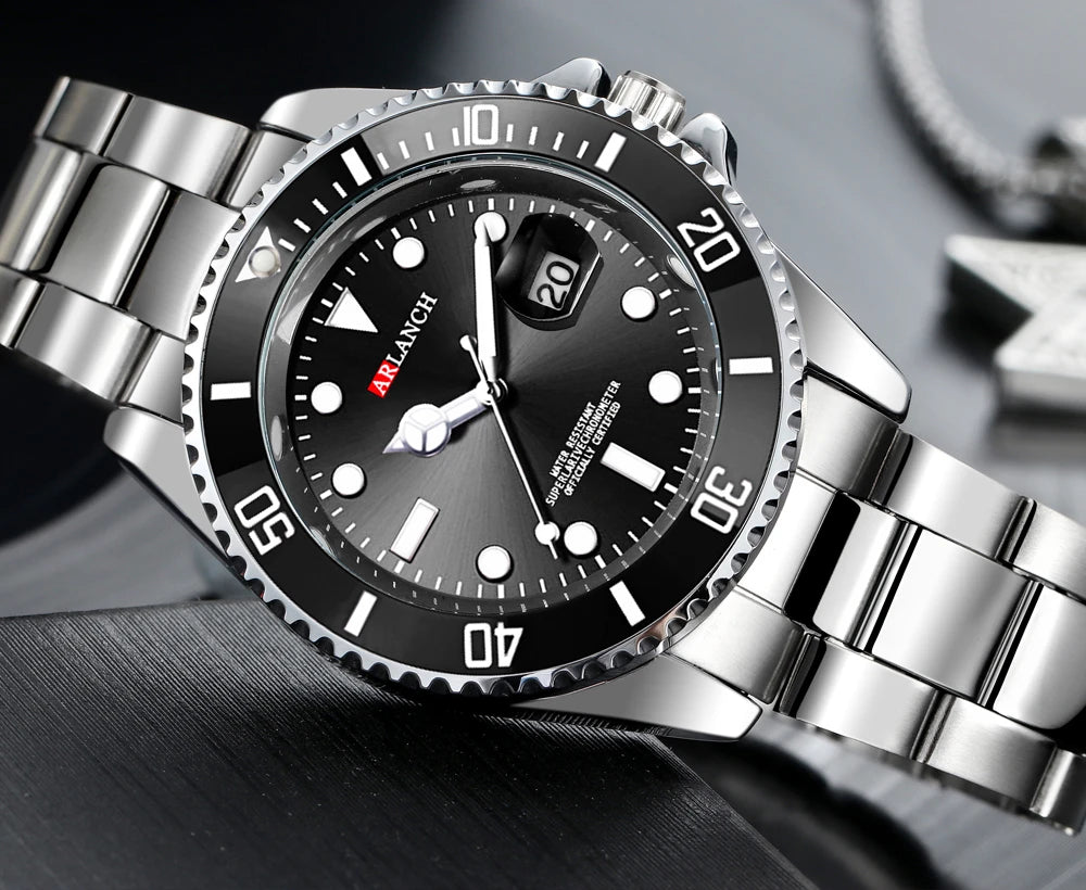 ARLANCH Quartz Steel Watch Luminous