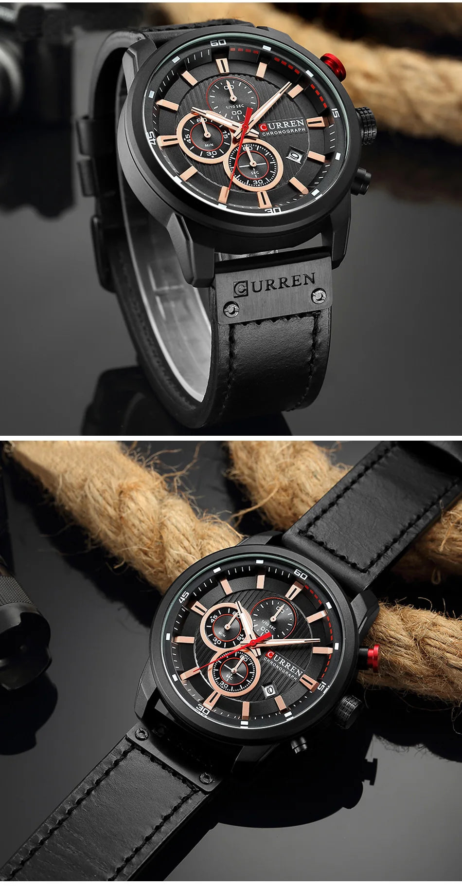 Luxury Chronograph Quartz Watch Men Sports