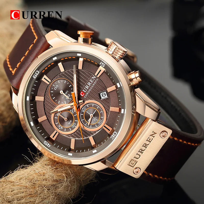 Luxury Chronograph Quartz Watch Men Sports