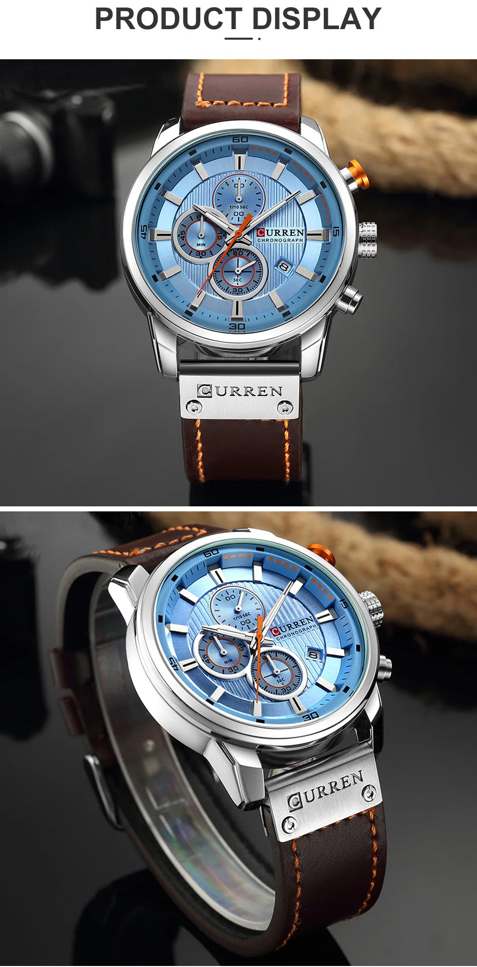 Luxury Chronograph Quartz Watch Men Sports