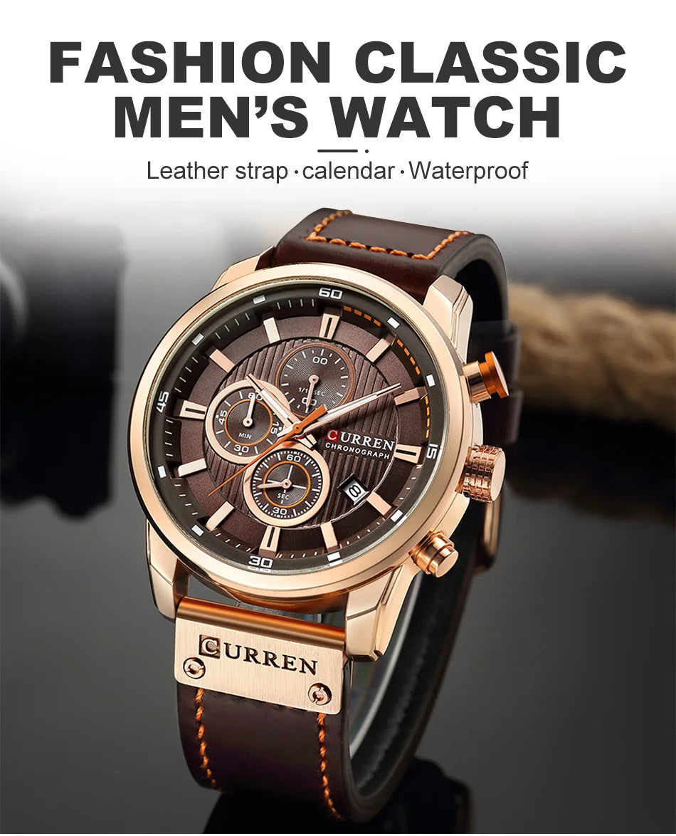 Luxury Chronograph Quartz Watch Men Sports