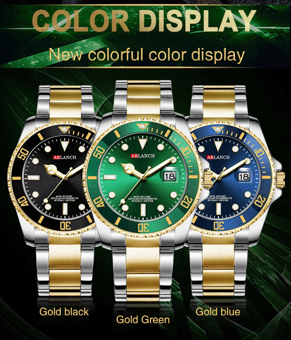 ARLANCH Quartz Steel Watch Luminous