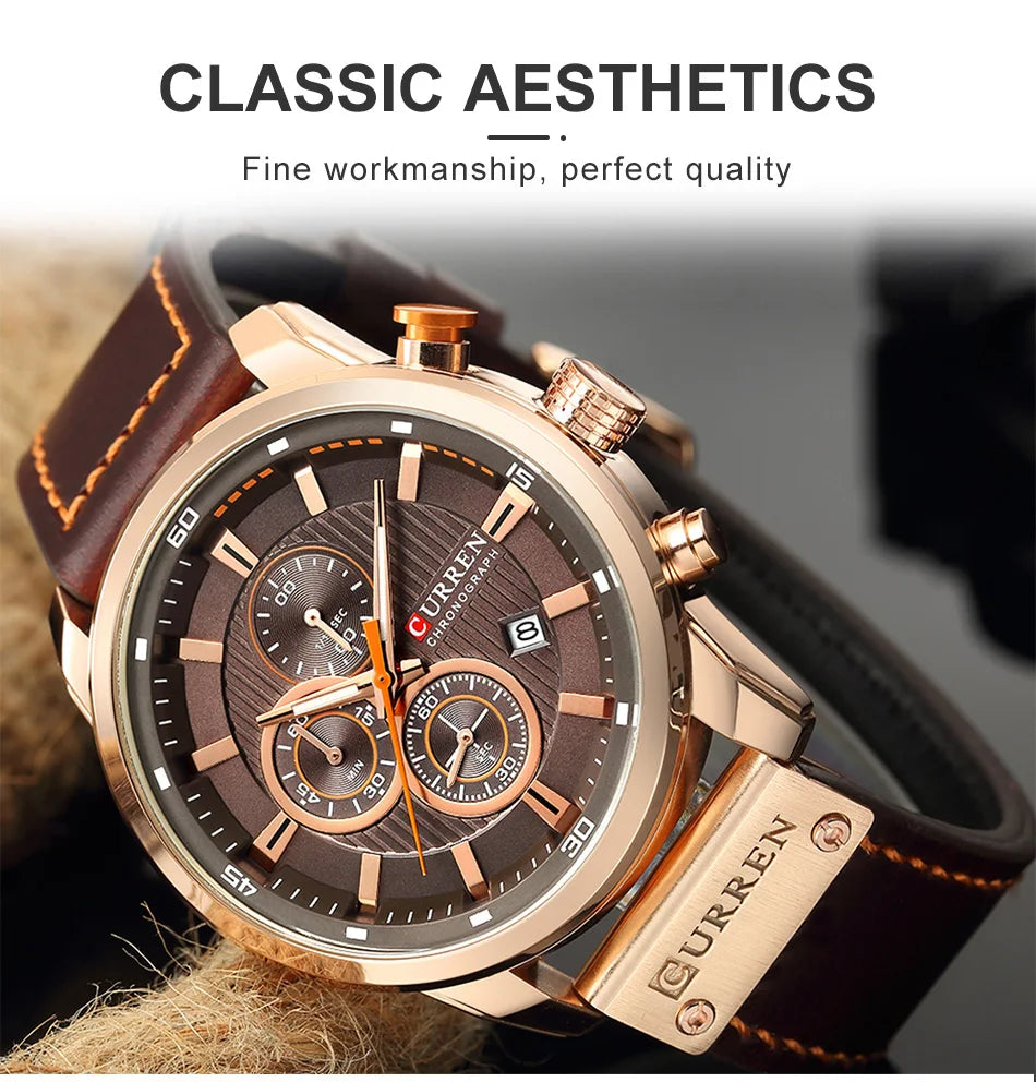 Luxury Chronograph Quartz Watch Men Sports