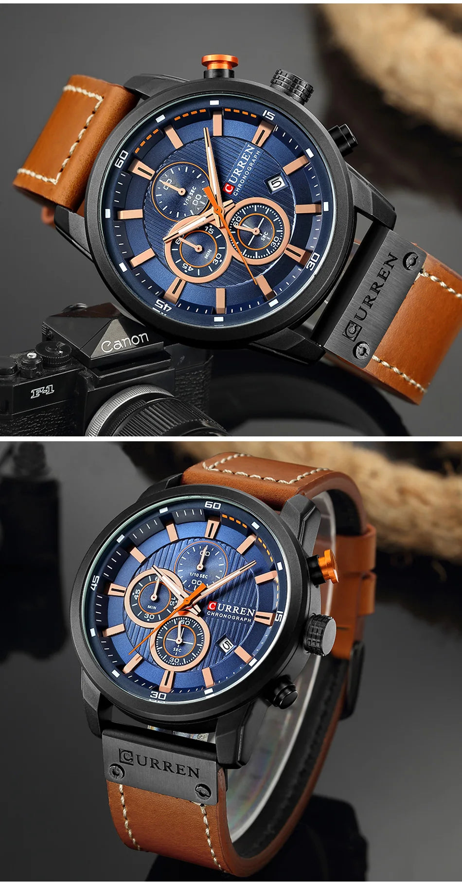 Luxury Chronograph Quartz Watch Men Sports
