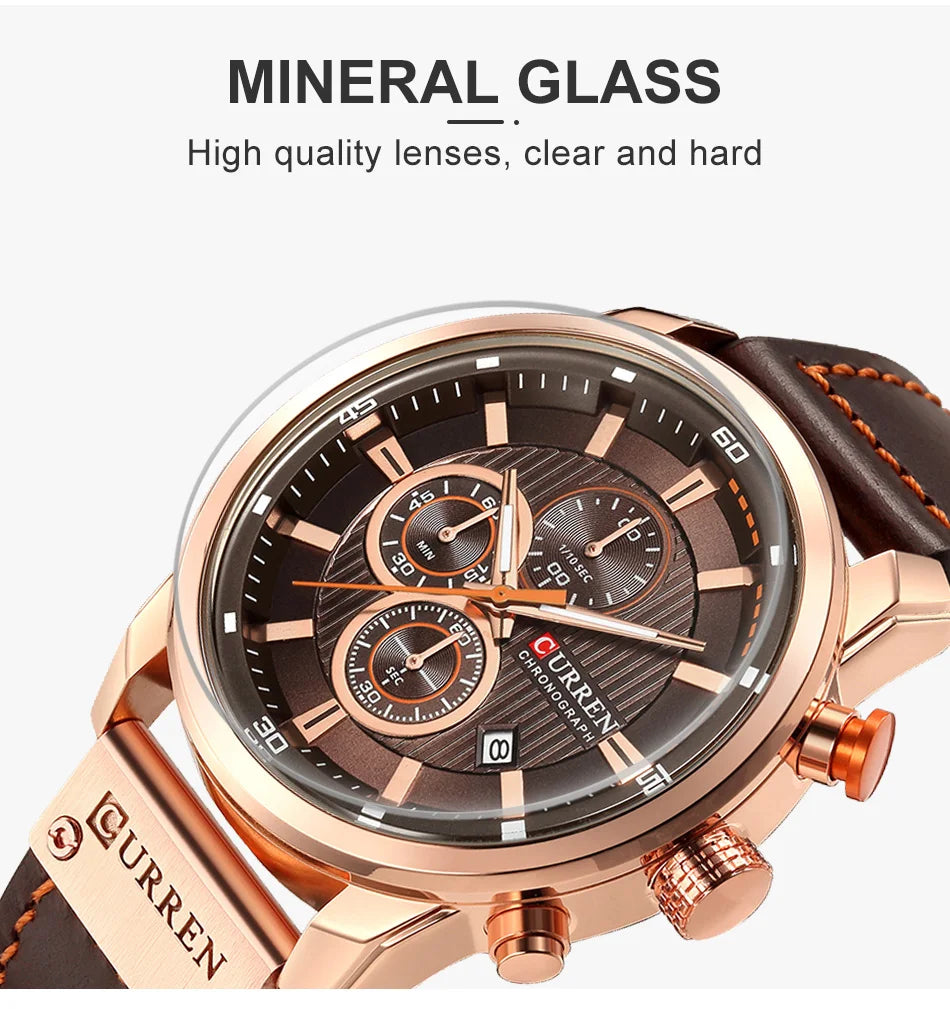 Luxury Chronograph Quartz Watch Men Sports