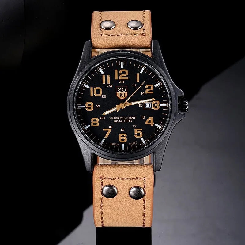 SOKI Mens Casual Wristwatch Quartz