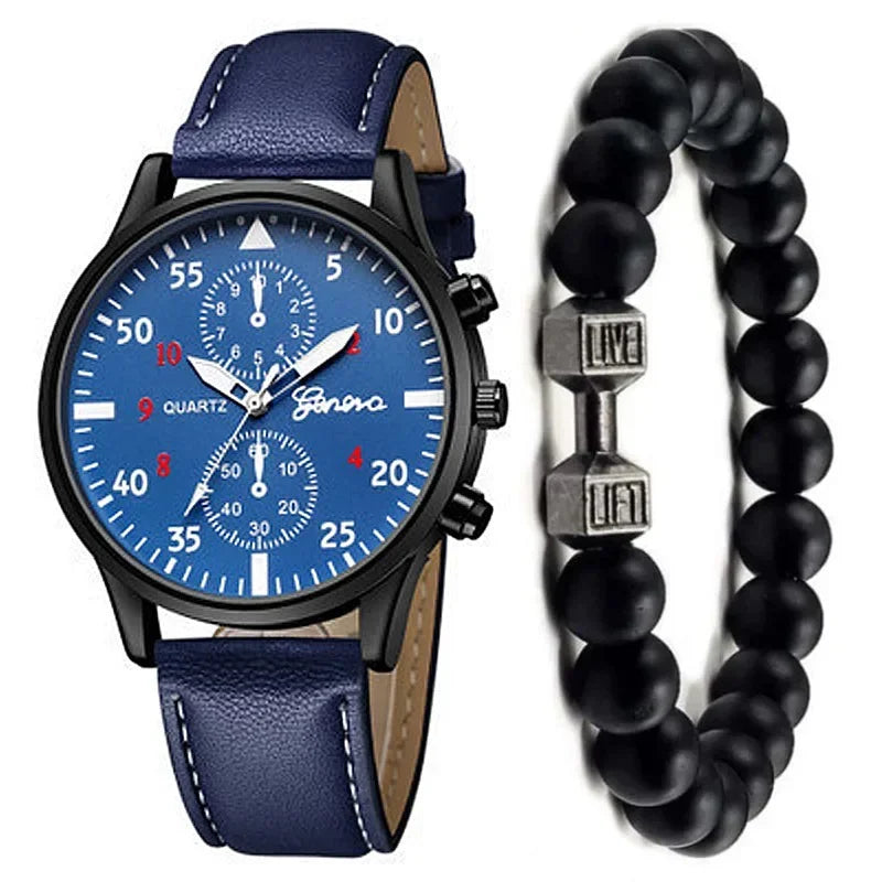 2PCS/Set Men Business Watches Fashion