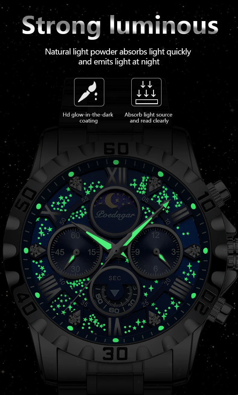 POEDAGAR Top Luxury Man Wristwatch