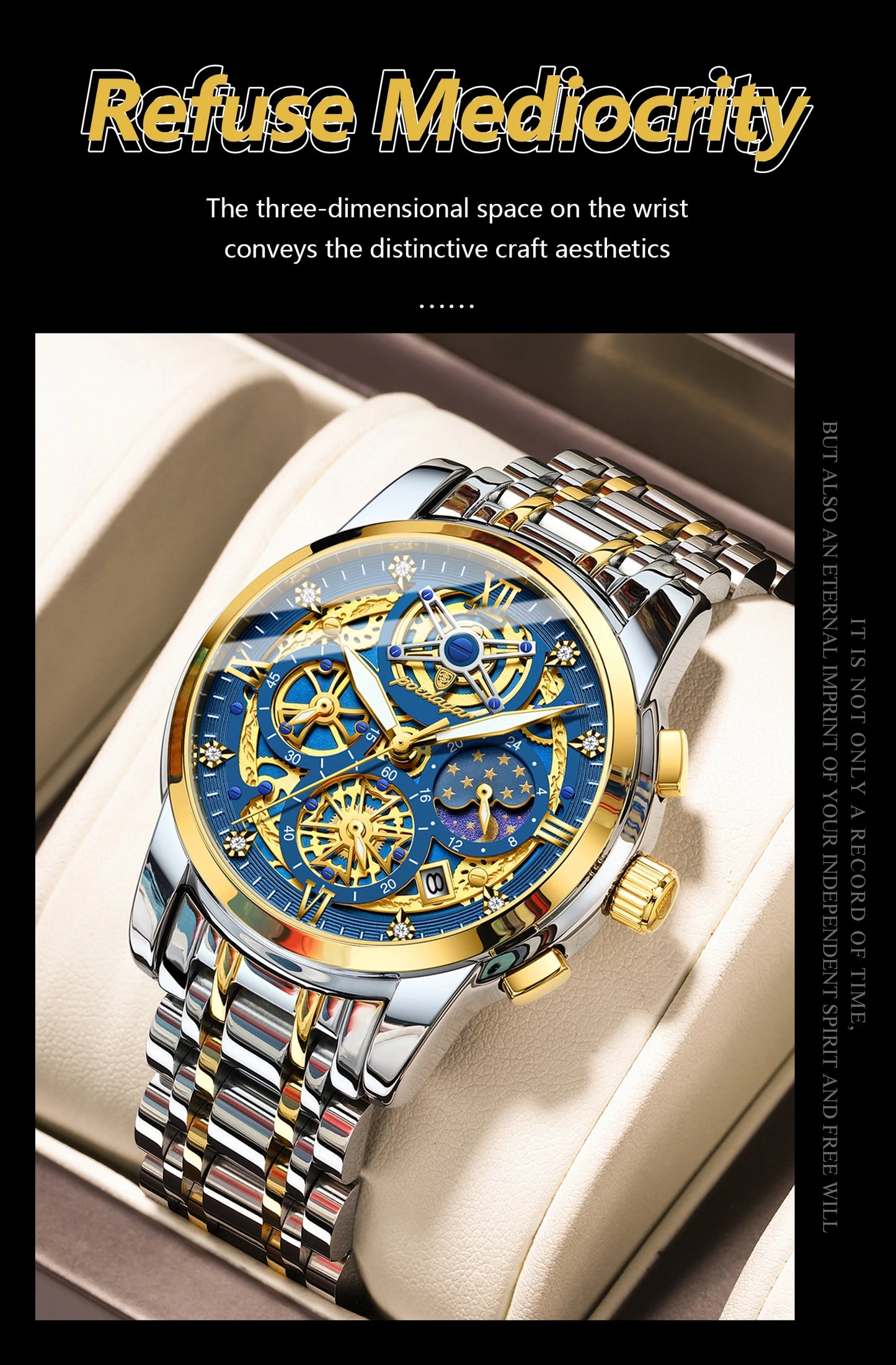 POEDAGAR Luxury High Quality Watch Waterproof