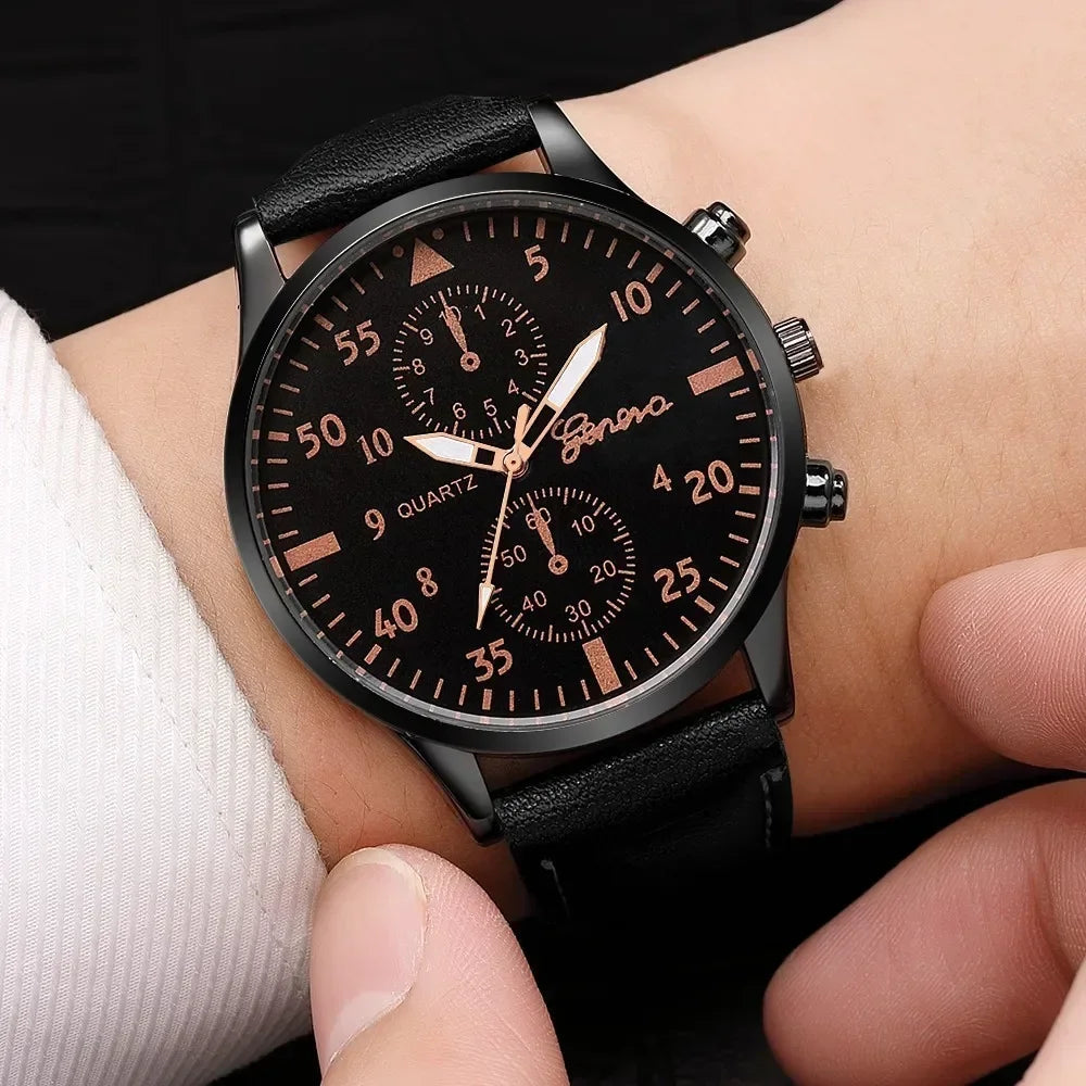 2PCS/Set Men Business Watches Fashion
