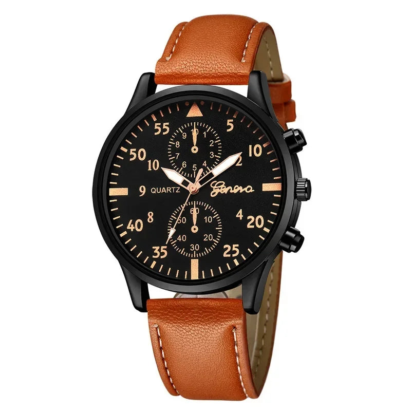 2PCS/Set Men Business Watches Fashion