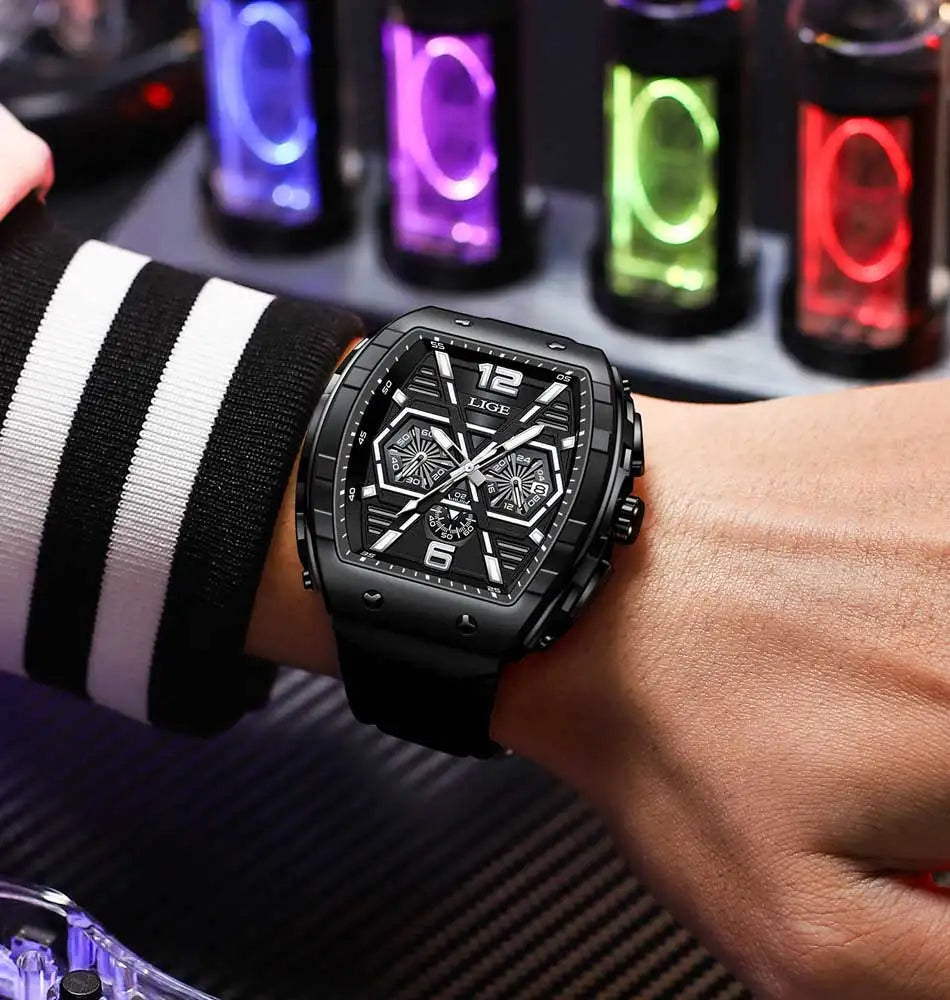 Relogio Masculino LIGE Men Watch Luxury