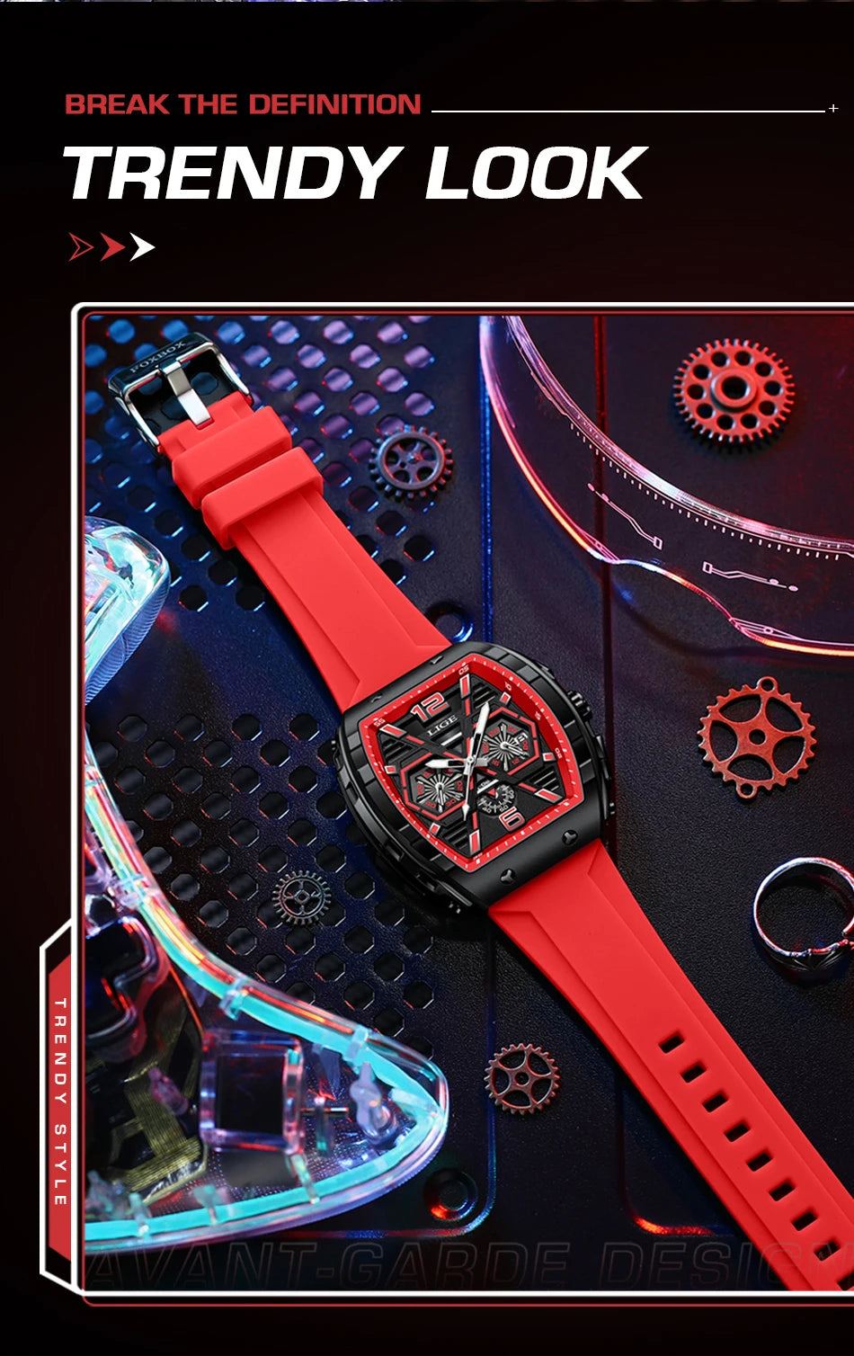 Relogio Masculino LIGE Men Watch Luxury