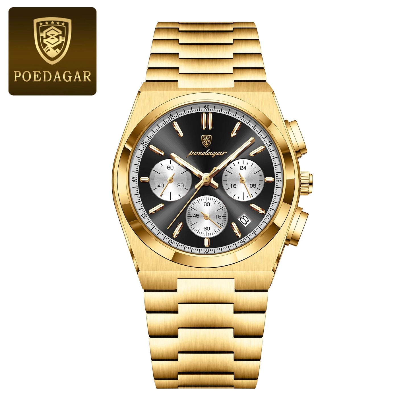 POEDAGAR Luxury Quartz Watch Sport