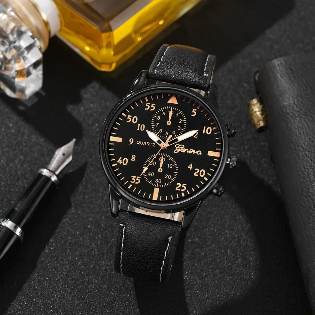 2PCS/Set Men Business Watches Fashion