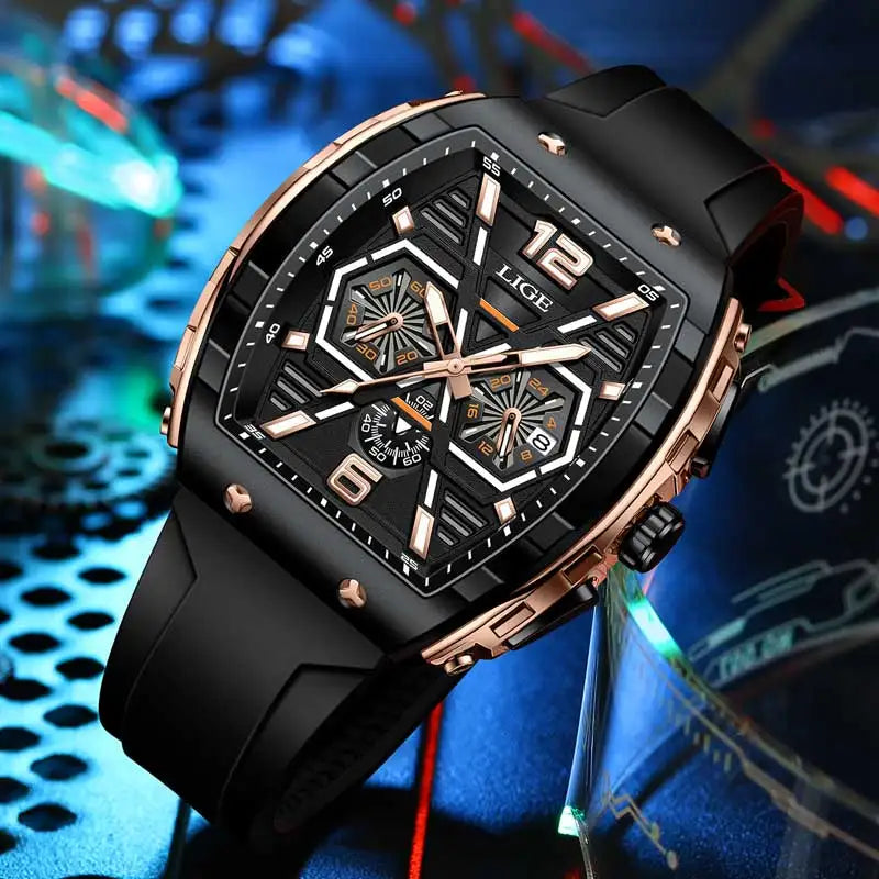 Relogio Masculino LIGE Men Watch Luxury