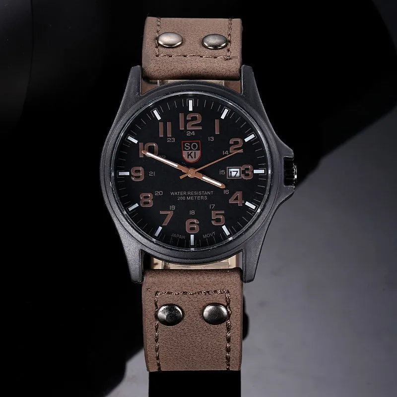SOKI Mens Casual Wristwatch Quartz