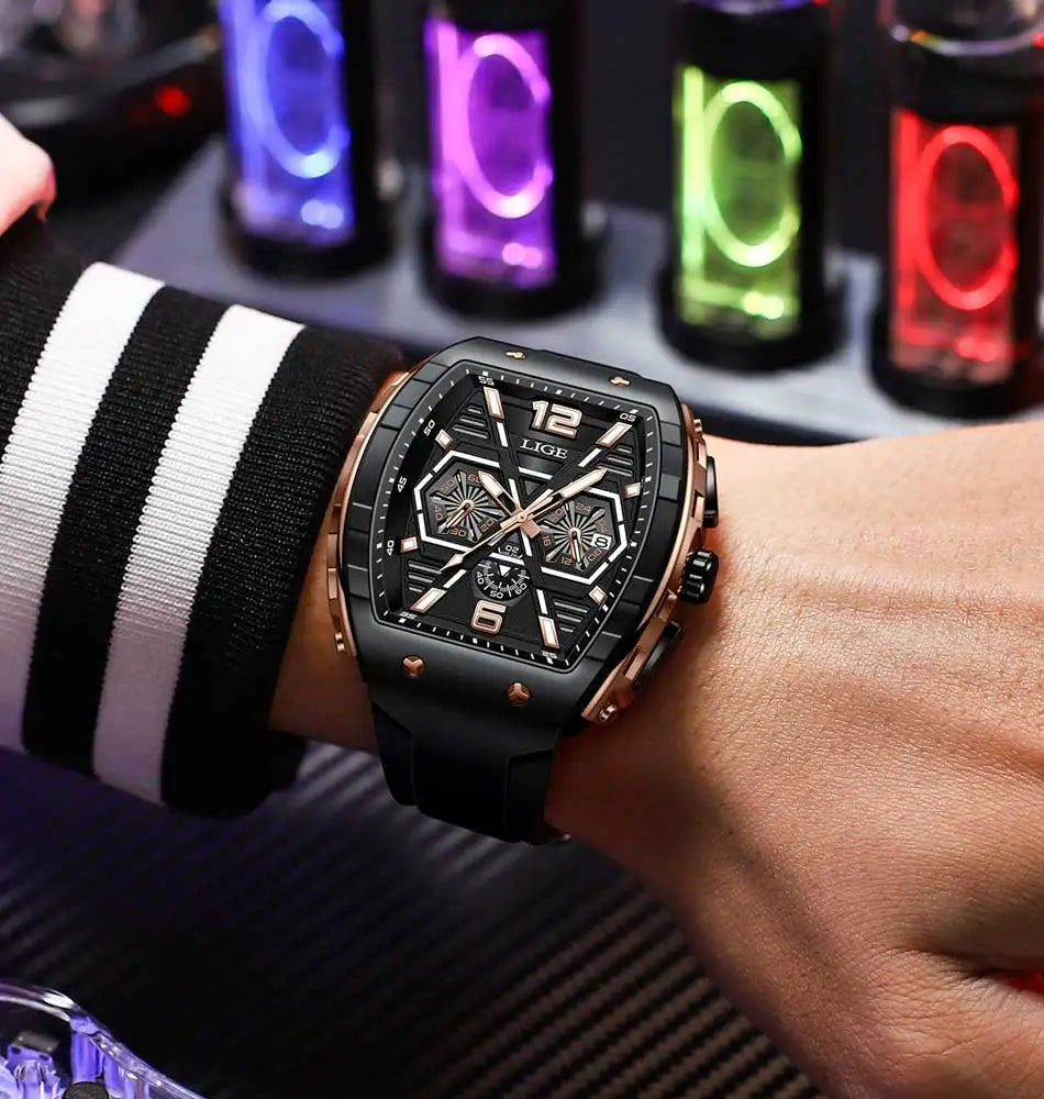 Relogio Masculino LIGE Men Watch Luxury