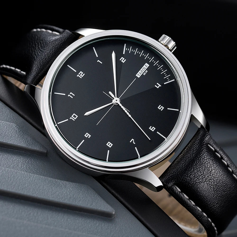 Top Brand NEW Mens Watch Leather