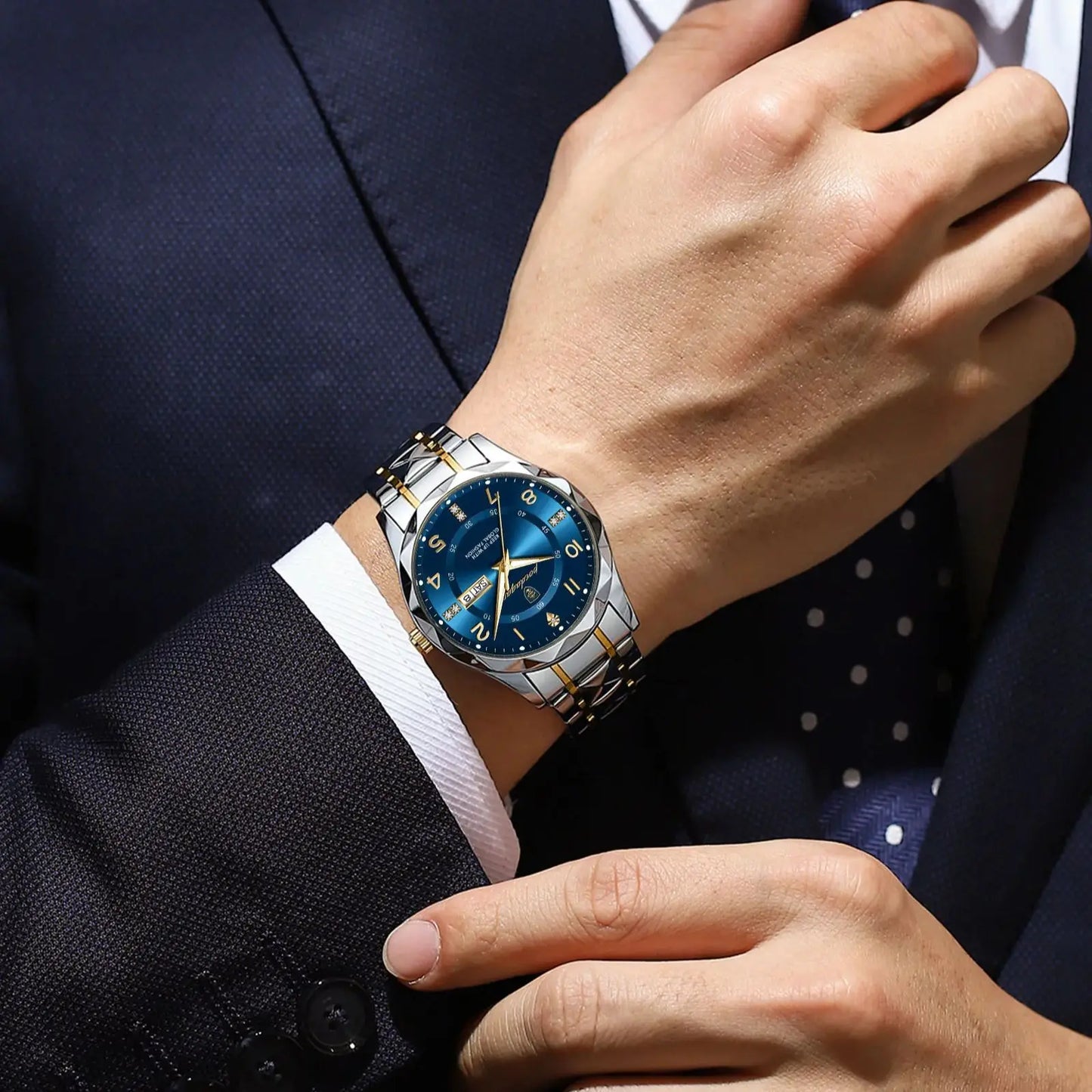 POEDAGAR Luxury Men Quartz Watch