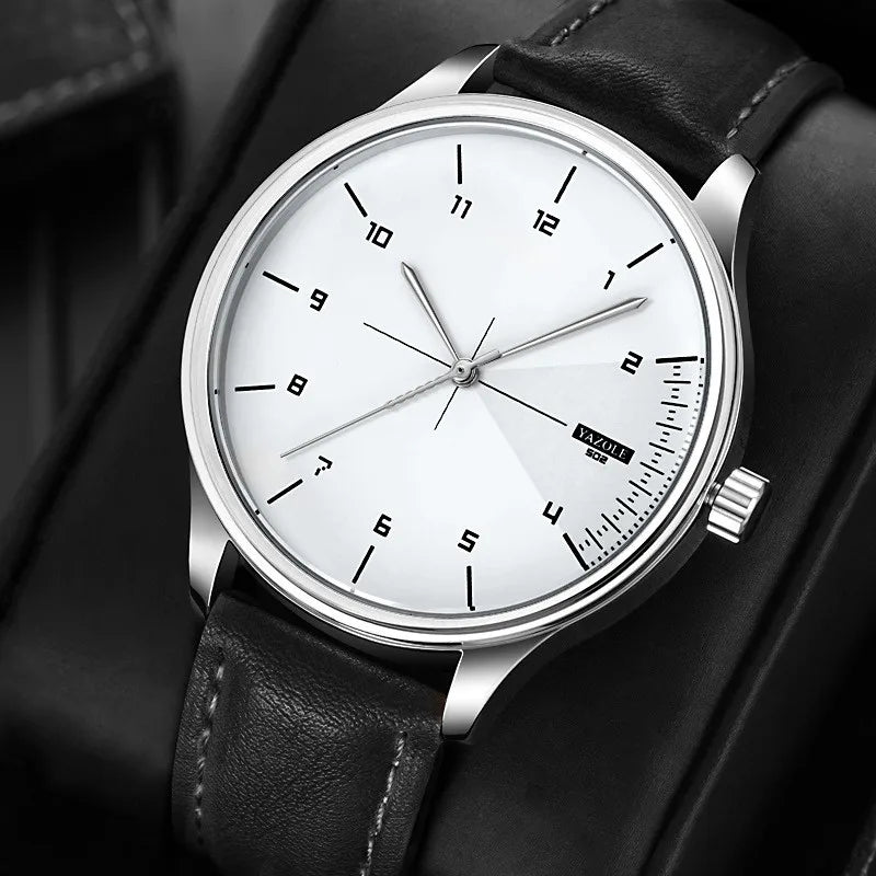 Top Brand NEW Mens Watch Leather