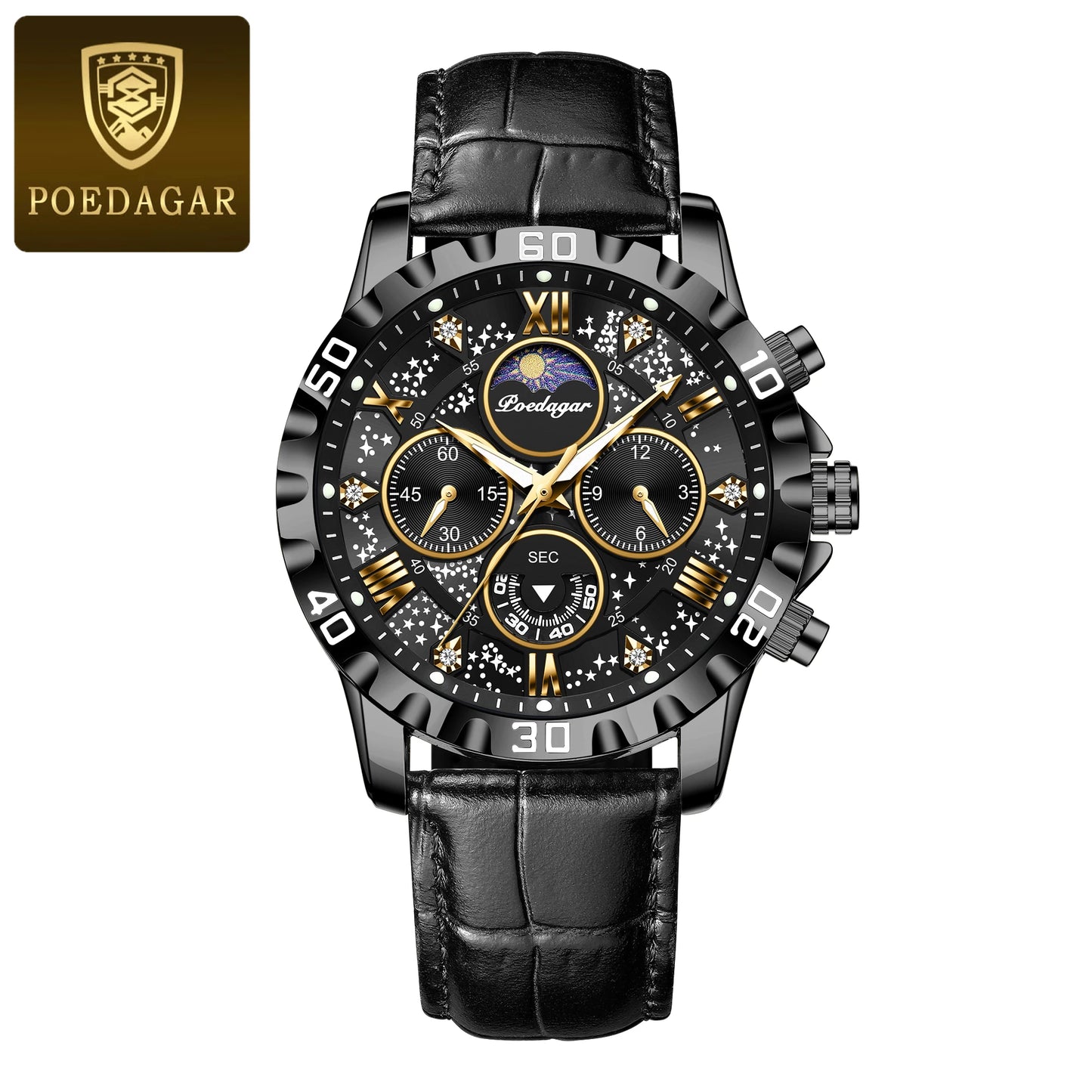 POEDAGAR Luxury Waterproof Watch