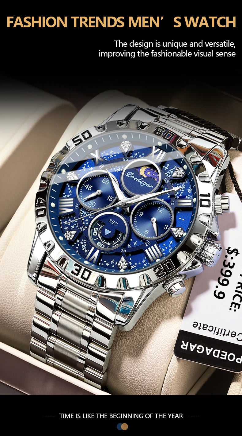 POEDAGAR Top Luxury Man Wristwatch