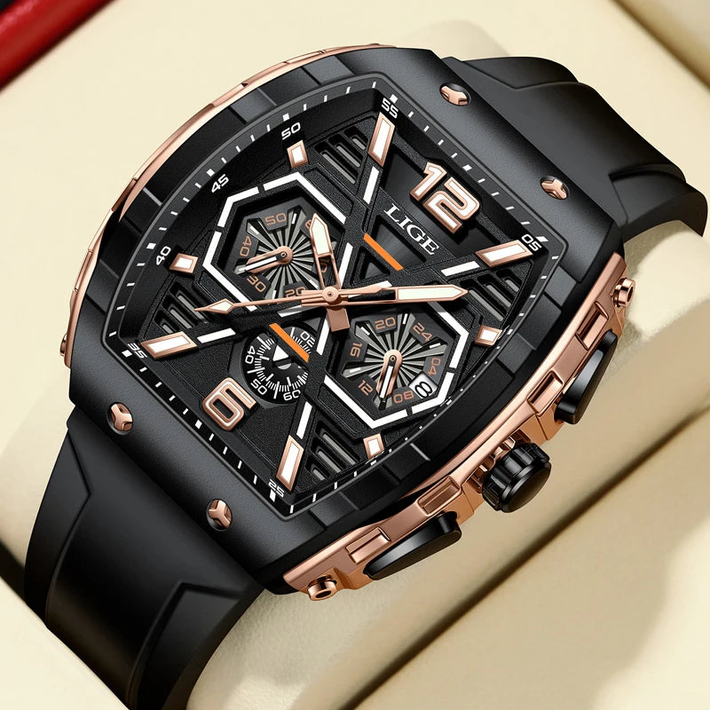 Relogio Masculino LIGE Men Watch Luxury