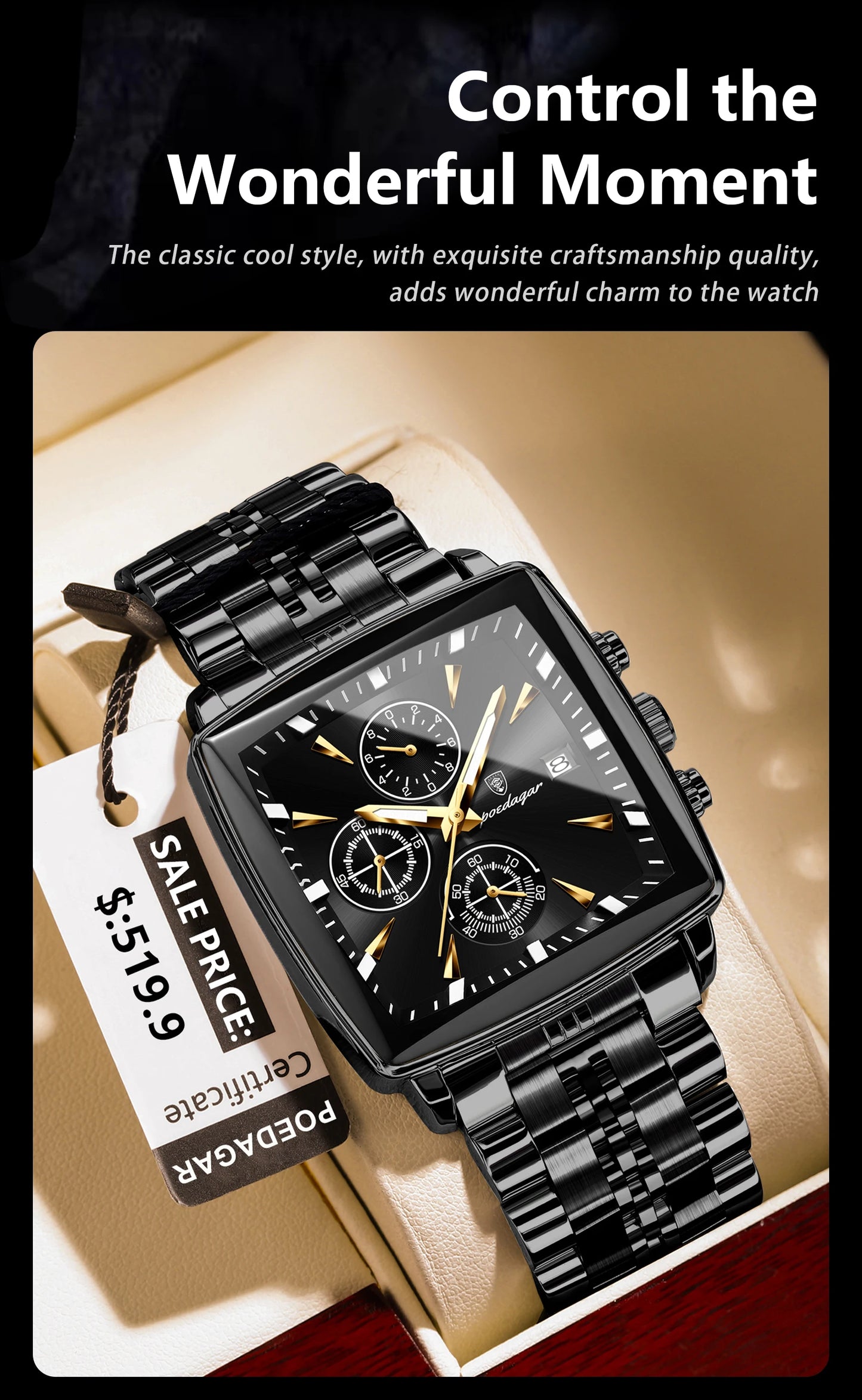 POEDAGAR Business Men Clock