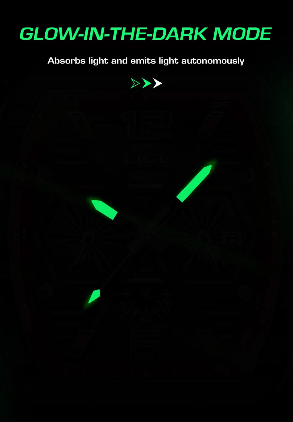 Relogio Masculino LIGE Men Watch Luxury