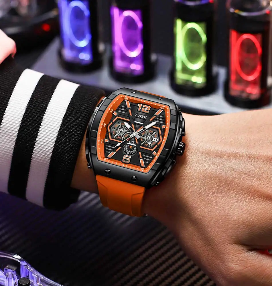 Relogio Masculino LIGE Men Watch Luxury