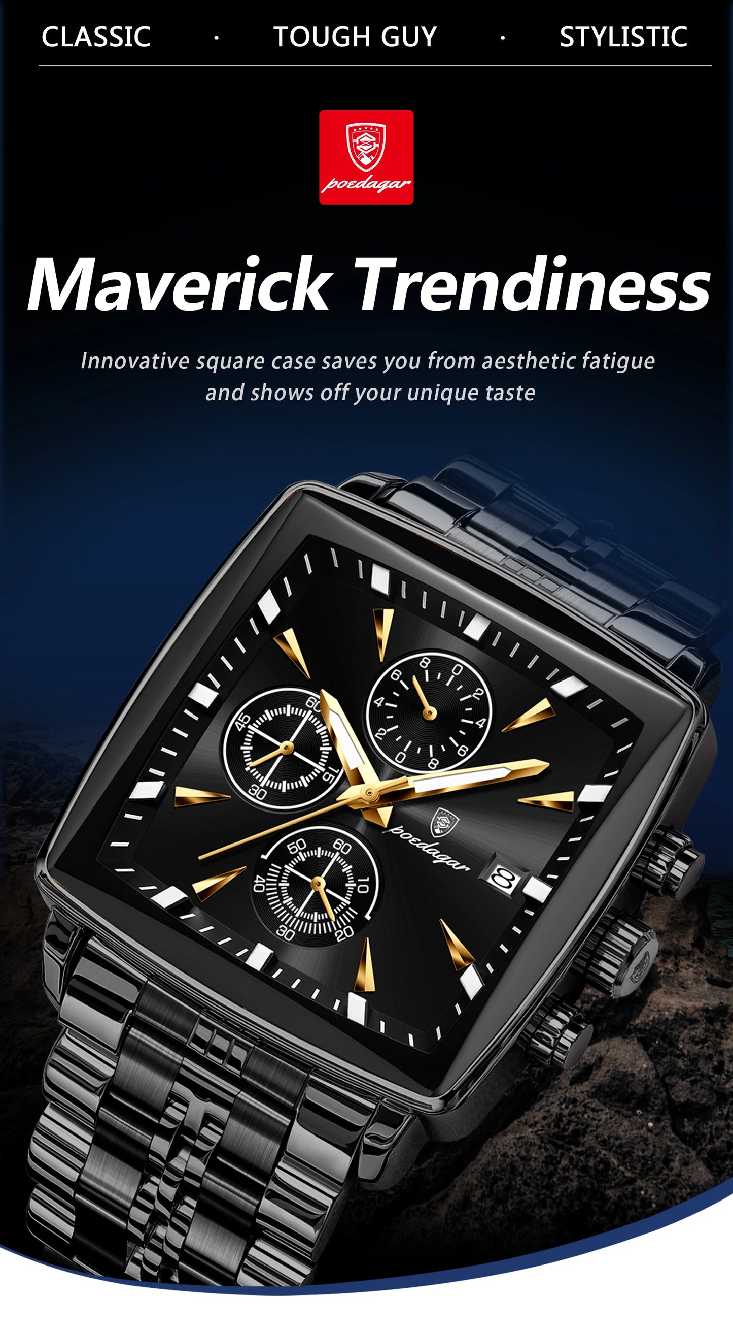 POEDAGAR Business Men Clock