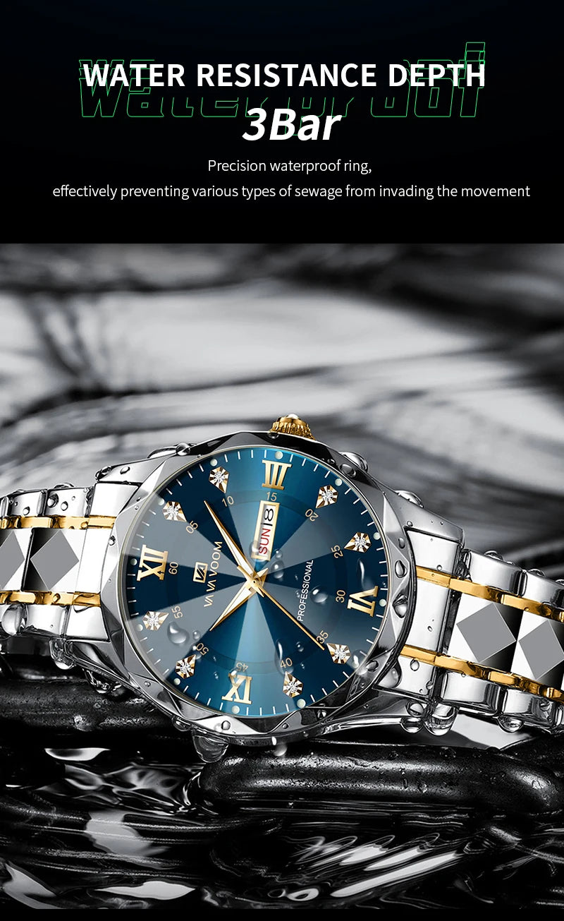 Men Watch Water Diamond Luxury