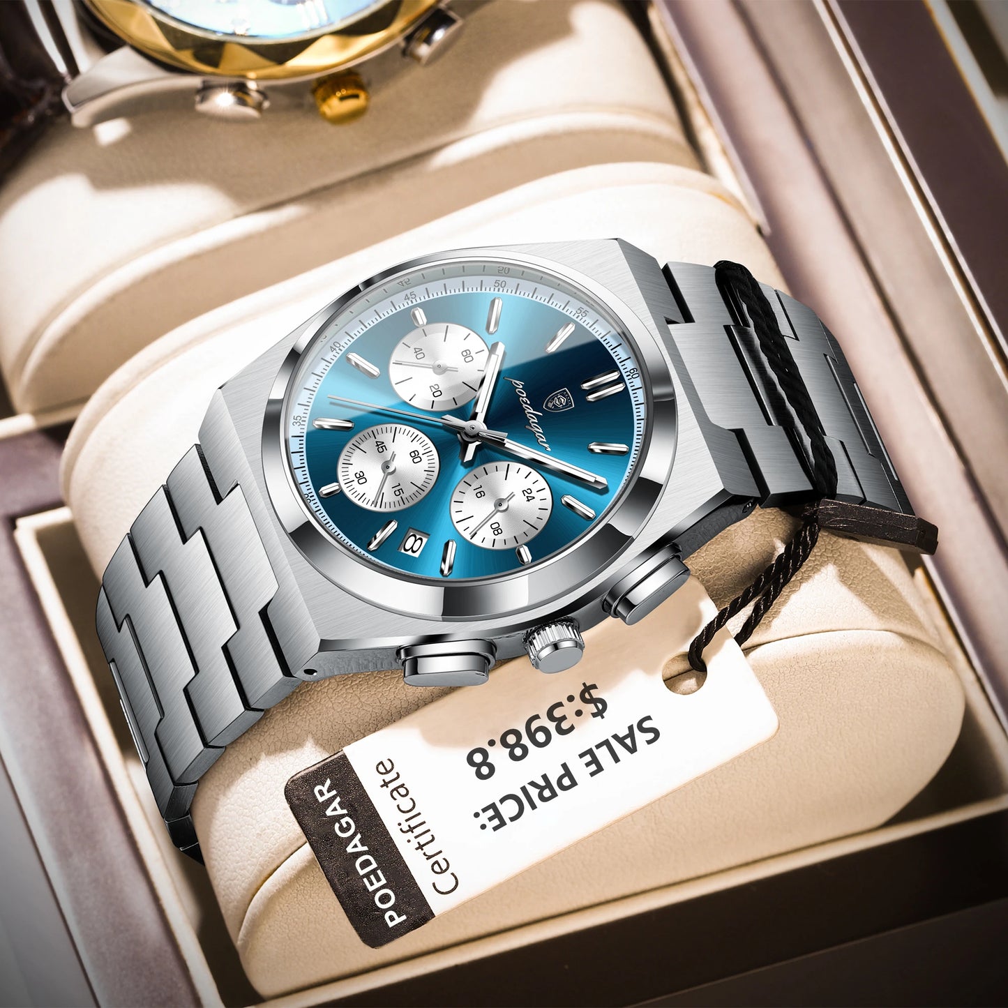 POEDAGAR Luxury Quartz Watch Sport