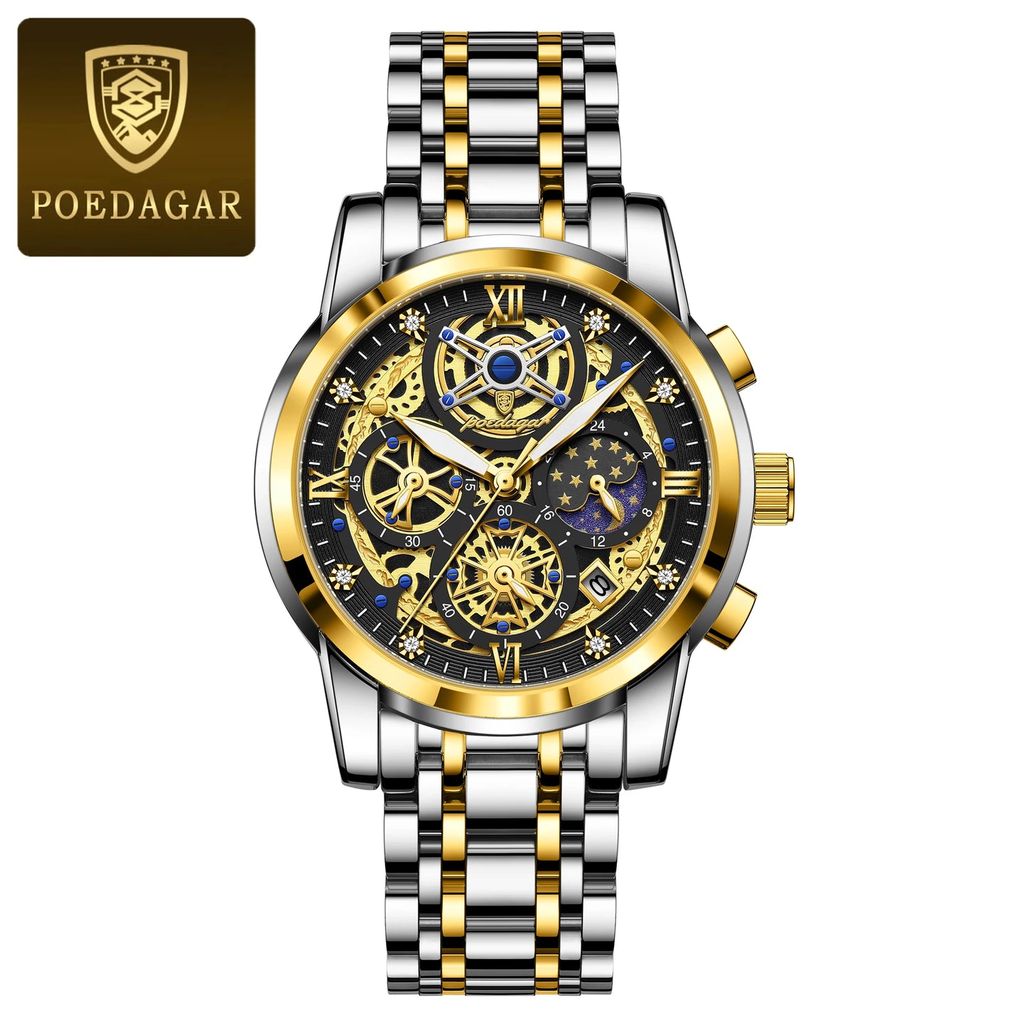 POEDAGAR Luxury High Quality Watch Waterproof