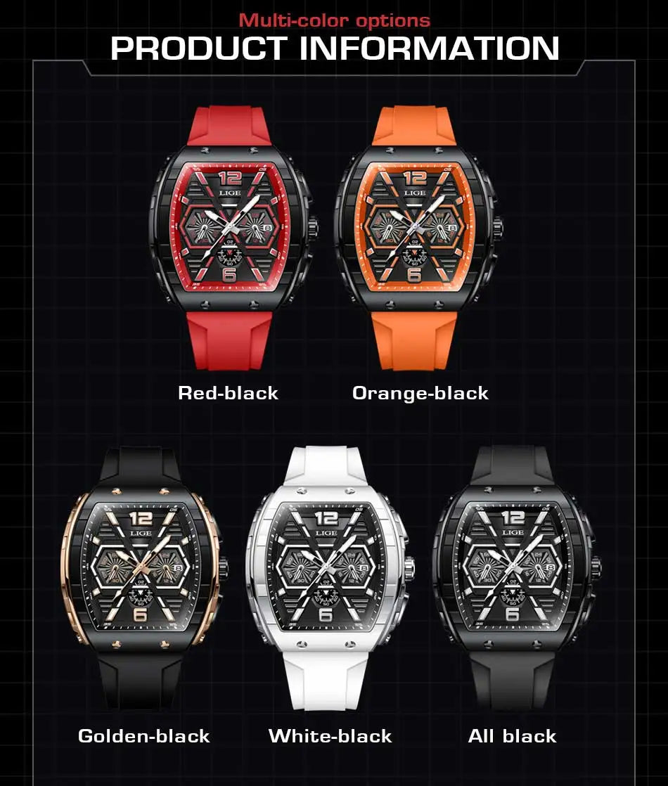 Relogio Masculino LIGE Men Watch Luxury