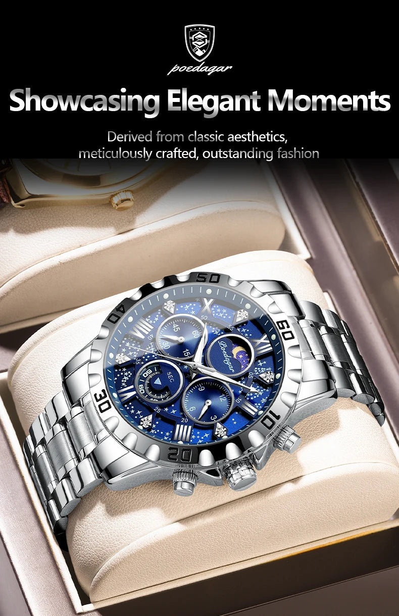 POEDAGAR Top Luxury Man Wristwatch