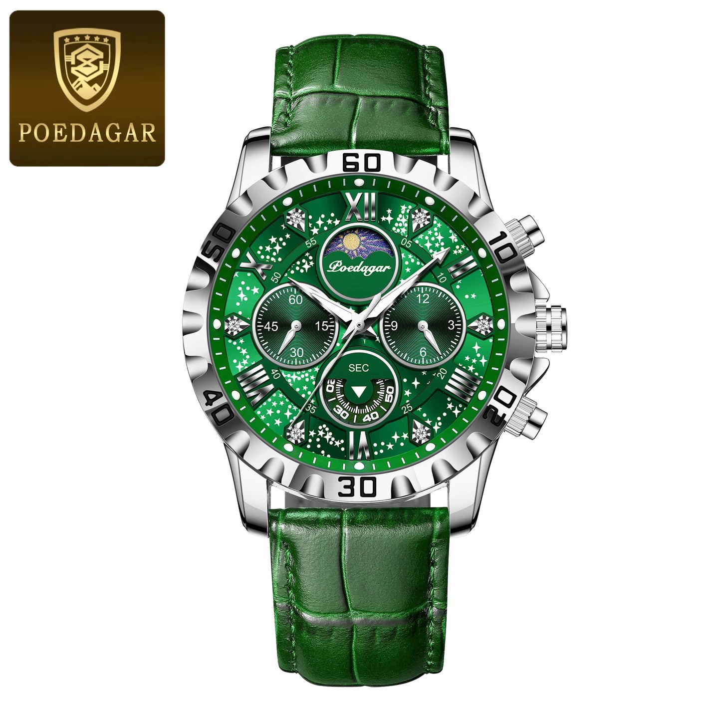 POEDAGAR Luxury Waterproof Watch