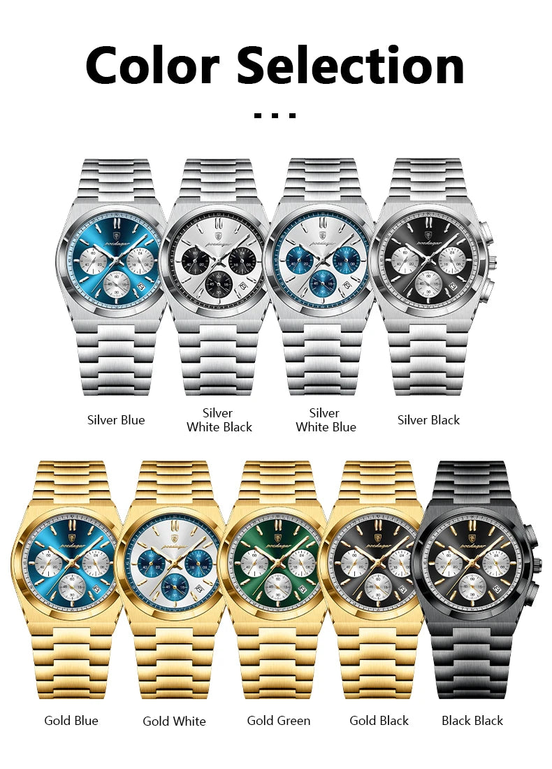 POEDAGAR Luxury Quartz Watch Sport