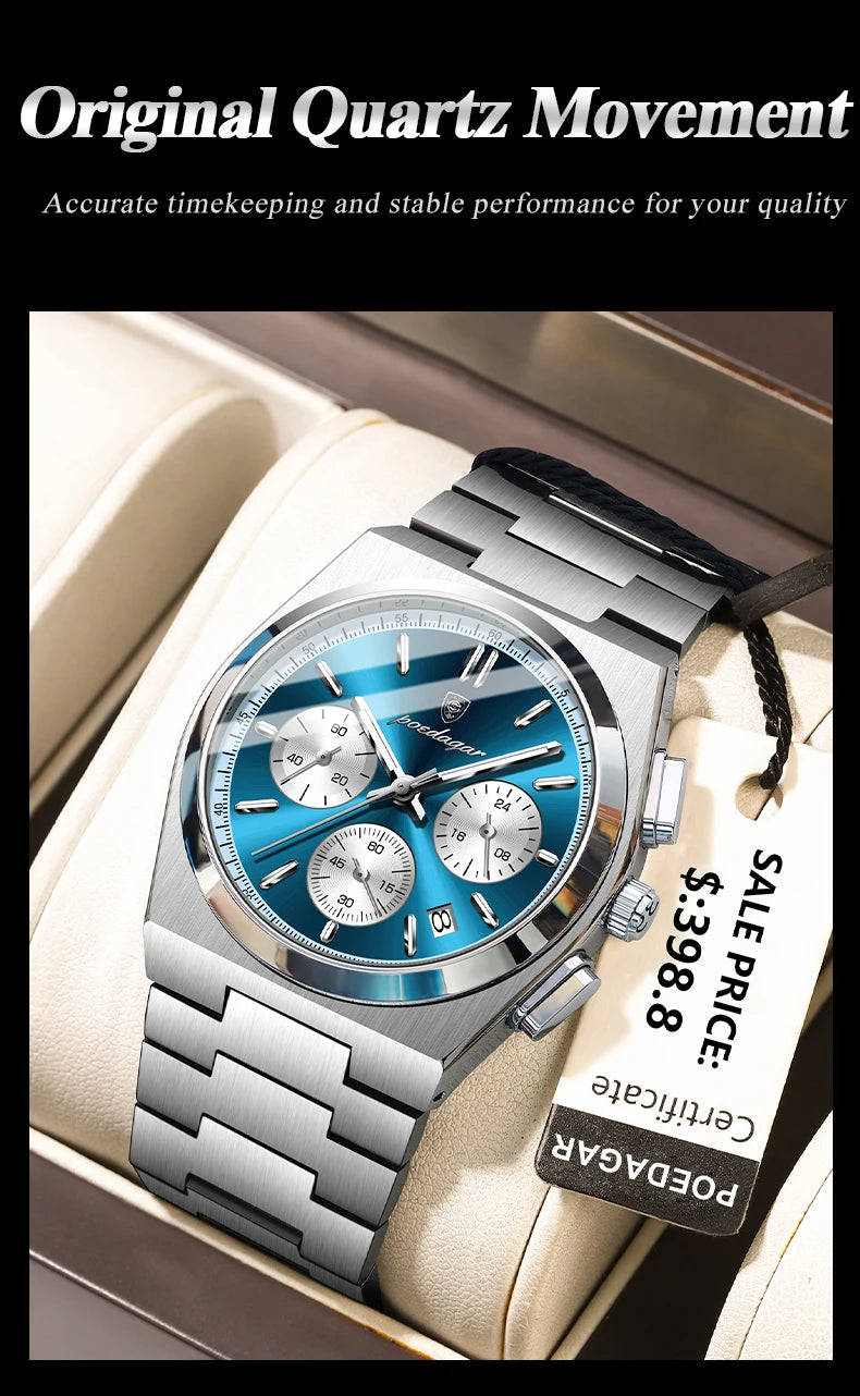 POEDAGAR Luxury Quartz Watch Sport