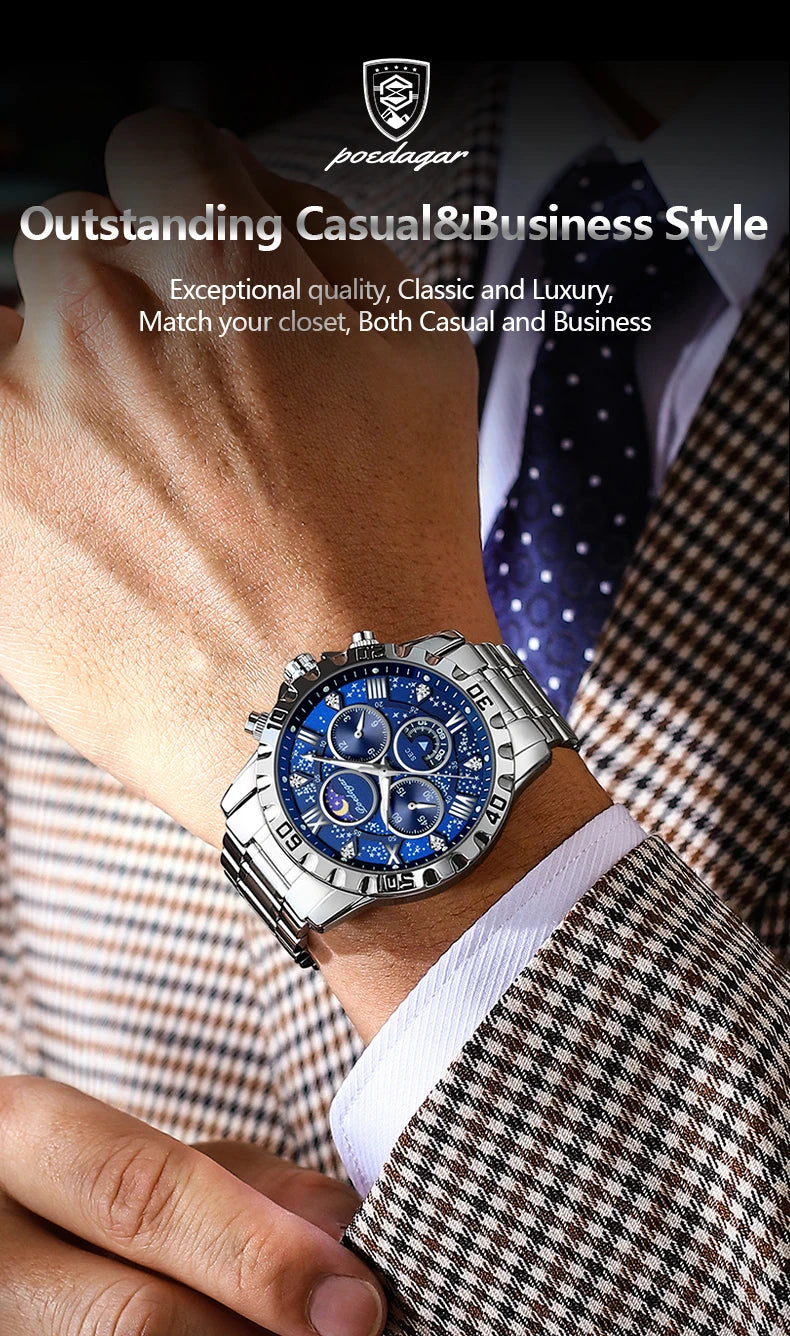 POEDAGAR Top Luxury Man Wristwatch