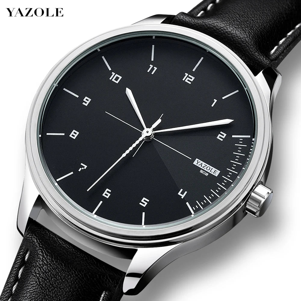 Top Brand NEW Mens Watch Leather